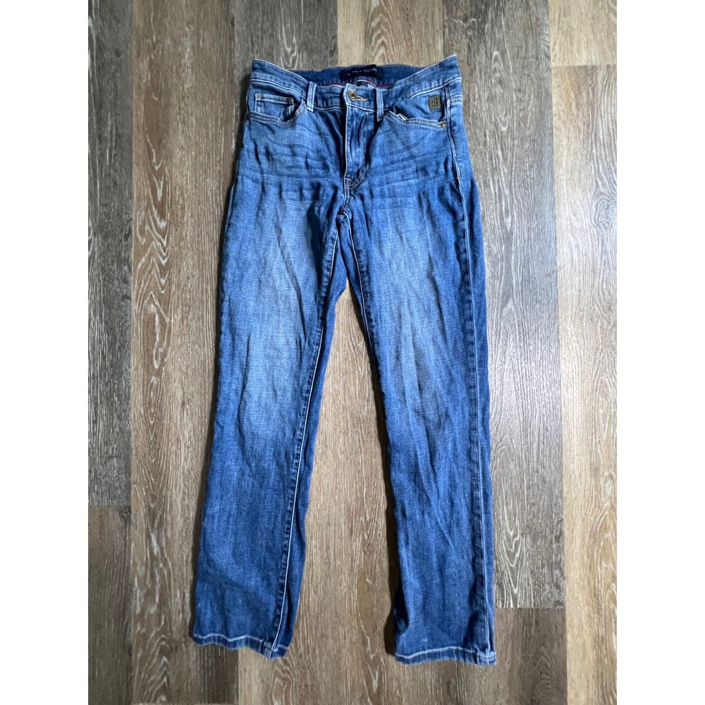 Tommy Hilfiger Jeans Womens Size 2 Blue Medium Wash Straight Leg Denim Pants